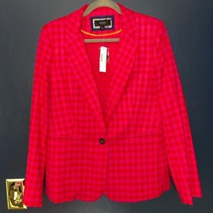J Crew Parke Blazer + Shorts in Pink Gingham